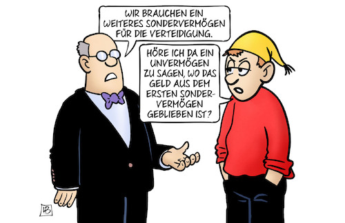 Cartoon: Sonderunvermögen (medium) by Harm Bengen tagged sonderunvermögen,sondervermögen,verteidigung,fordern,betteln,unvermögen,geld,michel,harm,bengen,cartoon,karikatur,sonderunvermögen,sondervermögen,verteidigung,fordern,betteln,unvermögen,geld,michel,harm,bengen,cartoon,karikatur