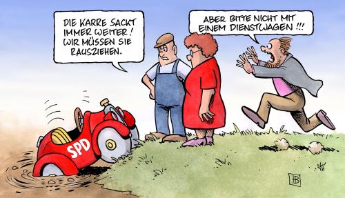 Cartoon: SPD-Werte sinken weiter (medium) by Harm Bengen tagged spd,umfragewerte,wahl,bundestagswahl,steinmeier,auto,karre,dreck,abschleppen,dienstwagen,spd,umfragewerte,umfrage,bundestagswahl,wahl,wahlen,frank walter steinmeier,karre,auto,abschleppen,dienstwagen,frank,walter,steinmeier