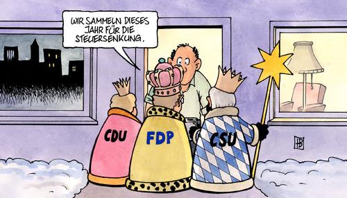 Cartoon: Sternsinger 2010 (medium) by Harm Bengen tagged sternsinger,könige,regierung,koalition,fdp,cdu,csu,merkel,westerwelle,seehofer,stern,steuer,steuersenkung,steuererleichterung,sammeln,betteln,finanzierung,abgaben,sternsinger,könige,regierung,koalition,fdp,cdu,csu,angela merkel,guido westerwelle,horst seehofer,stern,steuer,steuersenkung,steuererleichterung,betteln,sammeln,finanzierung,abgaben,angela,merkel,guido,westerwelle,horst,seehofer