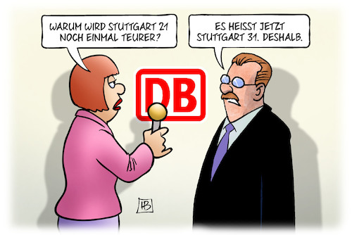 Cartoon: Stuttgart 31 (medium) by Harm Bengen tagged stuttgart,21,31,teurer,kosten,bahnprojekt,db,eröffungstermin,interview,harm,bengen,cartoon,karikatur,stuttgart,21,31,teurer,kosten,bahnprojekt,db,eröffungstermin,interview,harm,bengen,cartoon,karikatur