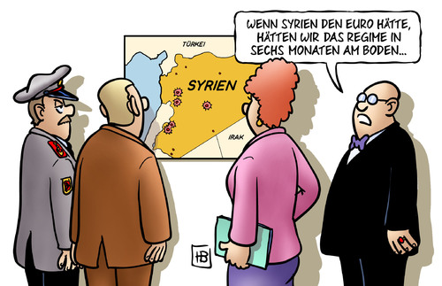 Cartoon: Syrien im Euro (medium) by Harm Bengen tagged syrien,assad,regime,regierung,aufstand,revolution,massaker,nato,militaer,efsf,esm,bankenaufsicht,ezb,euro,eurokrise,krise,wirtschaft,banken,geld,rettungsschirm,syrien,assad,regime,regierung,aufstand,massaker,nato,efsf,esm,bankenaufsicht,euro,ezb,eurokrise