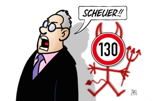 Cartoon: Tempolimit und Scheuer (medium) by Harm Bengen tagged scheuer,tempolimit,130,bundesrat,teufel,graffiti,schreien,harm,bengen,cartoon,karikatur,scheuer,tempolimit,130,bundesrat,teufel,graffiti,schreien,harm,bengen,cartoon,karikatur