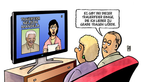 Cartoon: Trauerfeier Mandela (medium) by Harm Bengen tagged trauerfeier,nelson,mandela,grab,beerdigung,beisetzung,politiker,harm,bengen,cartoon,karikatur,trauerfeier,nelson,mandela,grab,beerdigung,beisetzung,politiker,harm,bengen,cartoon,karikatur