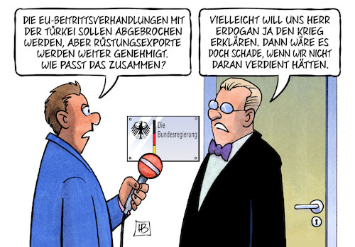 Cartoon: Türkei-Rüstung (medium) by Harm Bengen tagged eu,beitrittsverhandlungen,bundesregierung,rüstungexporte,genehmigt,erdogan,krieg,verdienen,reisehinweis,reisewarnung,deutschland,türkei,harm,bengen,cartoon,karikatur,eu,beitrittsverhandlungen,bundesregierung,rüstungexporte,genehmigt,erdogan,krieg,verdienen,reisehinweis,reisewarnung,deutschland,türkei,harm,bengen,cartoon,karikatur