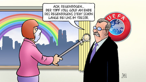 UEFA und Regenbogen