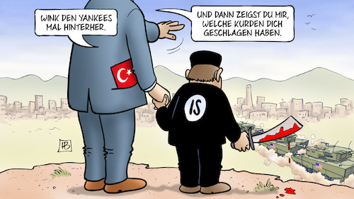 Cartoon: US-Abzug Nordsyrien (medium) by Harm Bengen tagged usa,abzug,nordsyrien,yankees,winken,krieg,islamischer,staat,is,kurden,rojava,geschlagen,besiegt,erdogan,türkei,einmarsch,invasion,harm,bengen,cartoon,karikatur,usa,abzug,nordsyrien,yankees,winken,krieg,islamischer,staat,is,kurden,rojava,geschlagen,besiegt,erdogan,türkei,einmarsch,invasion,harm,bengen,cartoon,karikatur