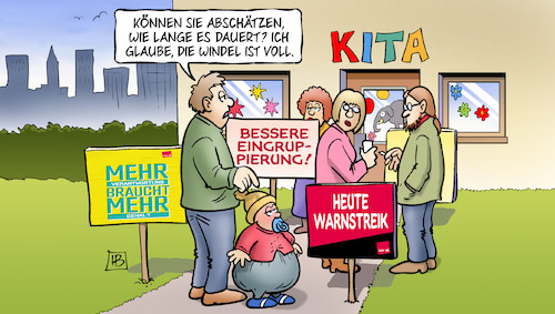 Cartoon: Verdi-Warnstreiks 2022 (medium) by Harm Bengen tagged windel,eltern,vater,streik,kita,kindergarten,soziale,berufe,aufwerten,bessere,eingruppierung,gewerkschaft,warnstreik,verdi,harm,bengen,cartoon,karikatur,windel,eltern,vater,streik,kita,kindergarten,soziale,berufe,aufwerten,bessere,eingruppierung,gewerkschaft,warnstreik,verdi,harm,bengen,cartoon,karikatur