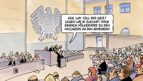 Cartoon: Völkermord (medium) by Harm Bengen tagged geiz,völkermord,massakern,massenmord,bundestag,armenier,armenien,türkei,osmanisches,deutsches,reich,verbrechen,resolution,harm,bengen,cartoon,karikatur,geiz,völkermord,massakern,massenmord,bundestag,armenier,armenien,türkei,osmanisches,deutsches,reich,verbrechen,resolution,harm,bengen,cartoon,karikatur