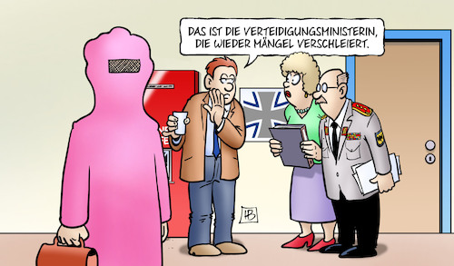 Cartoon: Von der Leyen-Verschleierung (medium) by Harm Bengen tagged von,der,leyen,verschleierung,verteidigungsministerin,mängel,verschleiert,bundeswehr,bundesrechnungshof,burka,harm,bengen,cartoon,karikatur,von,der,leyen,verschleierung,verteidigungsministerin,mängel,verschleiert,bundeswehr,bundesrechnungshof,burka,harm,bengen,cartoon,karikatur