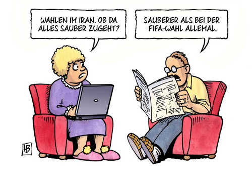 Cartoon: Wahlen Iran und FIFA (medium) by Harm Bengen tagged wahlen,iran,wahlbetrug,sauber,fifa,fussball,bestechung,korruption,harm,bengen,cartoon,karikatur,wahlen,iran,wahlbetrug,sauber,fifa,fussball,bestechung,korruption,harm,bengen,cartoon,karikatur