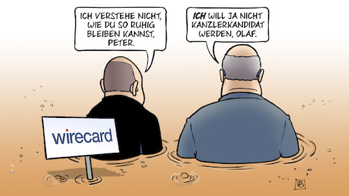 Cartoon: Wirecard-Sumpf (medium) by Harm Bengen tagged wirecard,pleite,betrug,finanzdienstleister,dax,insolvenz,sumpf,peter,altmaier,kanzlerkandidat,olaf,scholz,harm,bengen,cartoon,karikatur,wirecard,pleite,betrug,finanzdienstleister,dax,insolvenz,sumpf,peter,altmaier,kanzlerkandidat,olaf,scholz,harm,bengen,cartoon,karikatur