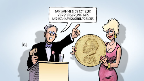 Cartoon: Wirtschaftsnobelpreis 2020 (medium) by Harm Bengen tagged versteigerung,wirtschaftsnobelpreis,auktionstheorie,harm,bengen,cartoon,karikatur,versteigerung,wirtschaftsnobelpreis,auktionstheorie,harm,bengen,cartoon,karikatur