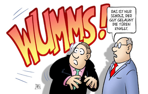 Cartoon: Wumms (medium) by Harm Bengen tagged scholz,olaf,finanzminister,türen,knallen,wumms,krise,konjunkturpaket,groko,paket,geld,wirtschaft,bundesregierung,coronavirus,ansteckung,pandemie,epidemie,krankheit,schaden,harm,bengen,cartoon,karikatur,scholz,olaf,finanzminister,türen,knallen,wumms,krise,konjunkturpaket,groko,paket,geld,wirtschaft,bundesregierung,coronavirus,ansteckung,pandemie,epidemie,krankheit,schaden,harm,bengen,cartoon,karikatur