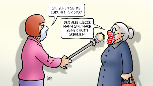 Cartoon: Zukunft der CDU (medium) by Harm Bengen tagged zukunft,cdu,alte,weisse,mann,nach,mutti,schreien,corona,parteitag,interview,susemil,masken,harm,bengen,cartoon,karikatur,zukunft,cdu,alte,weisse,mann,nach,mutti,schreien,corona,parteitag,interview,susemil,masken,harm,bengen,cartoon,karikatur