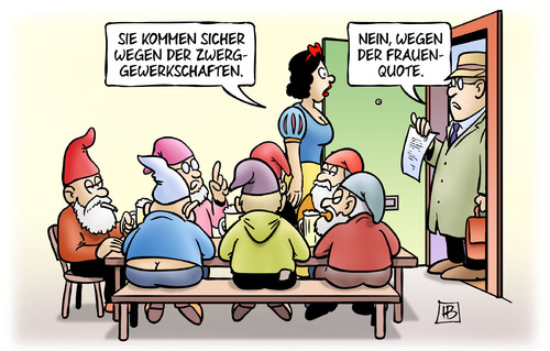 Cartoon: Zwerggewerkschaften (medium) by Harm Bengen tagged zwerggewerkschaften,gewerkschaft,tarifeinheit,gdl,cockpit,beamtenbund,dgb,bundesarbeitsministerium,nahles,frauenquote,schneewittchen,zwerge,maerchen,harm,bengen,cartoon,karikatur,zwerggewerkschaften,gewerkschaft,tarifeinheit,gdl,cockpit,beamtenbund,dgb,bundesarbeitsministerium,nahles,frauenquote,schneewittchen,zwerge,maerchen,harm,bengen,cartoon,karikatur