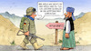 Cartoon: Afghanistan-Abzug (small) by Harm Bengen tagged afghanistan,abzug,krieg,zu,hause,impfzentren,bundeswehr,deutschland,nato,soldat,taliban,corona,harm,bengen,cartoon,karikatur