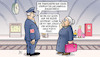Cartoon: Bahnneuanfang (small) by Harm Bengen tagged bahnchefin,kompletten,neuanfang,adler,nürnberg,fürth,bahnhof,bahnsteig,susemil,harm,bengen,cartoon,karikatur