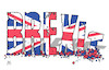 Cartoon: Brexit bröckelt (small) by Harm Bengen tagged bröckeln,zerbröseln,trümmer,schrott,verlängerung,neuwahlen,brexit,unterhaus,regierung,boris,johnson,gb,uk,harm,bengen,cartoon,karikatur