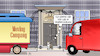 Cartoon: Burnham-Einzug (small) by Harm Bengen tagged burnham,einzug,auszug,möbelwagen,umzugswagen,downing,street,10,starmer,larry,kater,uk,gb,primeminster,taubenschlag,harm,bengen,cartoon,karikatur