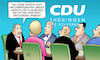 Cartoon: CDU und Ramelow (small) by Harm Bengen tagged linke,gespräche,ramelow,ministerpräsident,wählen,amt,staatsratsvorsitzenden,ddr,thüringen,cdu,kemmerich,harm,bengen,cartoon,karikatur
