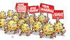 Cartoon: Corona-Demo (small) by Harm Bengen tagged lockerungen,isolation,masken,freiheit,demonstration,corona,coronavirus,ansteckung,pandemie,epidemie,krankheit,schaden,harm,bengen,cartoon,karikatur
