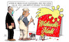 Cartoon: Corona-Weihnachtsmarkt (small) by Harm Bengen tagged text,corona,weihnachtsmarkt,schild,maler,test,impfstützpunkt,weihnachten,virus,harm,bengen,cartoon,karikatur