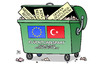 Cartoon: Eu-Türkei-Müllcontainer (small) by Harm Bengen tagged flüchtlingspakt,asche,müllcontainer,eu,türkei,menschenrechte,asylrecht,genfer,flüchtlingskonvention,harm,bengen,cartoon,karikatur