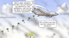 Cartoon: Gaza-Luftbrücke (small) by Harm Bengen tagged ärzte,ohne,grenzen,luftbrücke,ineffektiv,gefährlich,deutschland,flugzeug,verantwortung,schlechtes,gewissen,hunger,hilfslieferungen,gaza,israel,palästina,terror,krieg,harm,bengen,cartoon,karikatur