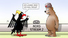 Cartoon: Nordstream2-Warnung (small) by Harm Bengen tagged adler,warnung,hammer,deutsche,aussenministerin,baerbock,bär,nordstream2,nato,ukraine,russland,harm,bengen,cartoon,karikatur
