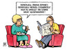 Cartoon: Rededuell (small) by Harm Bengen tagged rededuell,obama,romney,merkel,steinbrück,zaehne,harm,bengen,cartoon,karikatur