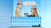 Cartoon: Russlands Schattenflotte (small) by Harm Bengen tagged russland,usa,schattenflotte,ukraine,krieg,sanktionen,bär,uncle,sam,badewanne,loriot,harm,bengen,cartoon,karikatur