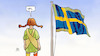 Cartoon: Schweden-Rechtsruck (small) by Harm Bengen tagged schweden,schwedendemokraten,rechtsruck,wahlen,fahne,hakenkreuz,pippi,langstrumpf,harm,bengen,cartoon,karikatur