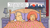 Cartoon: Sonnenaufgang nach der Wahl (small) by Harm Bengen tagged sonne,sonnenaufgang,wahlen,bett,pessimismus,angst,landtagswahlen,sachsen,thüringen,harm,bengen,cartoon,karikatur