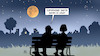 Cartoon: Supermond (small) by Harm Bengen tagged supermond,geld,nacht,bank,romantik,mond,harm,bengen,cartoon,karikatur