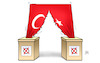 Cartoon: Türkei-Stichwahl (small) by Harm Bengen tagged türkei,gespalten,wahl,wahlurne,fahne,stichwahl,erdogan,kilicdaroglu,harm,bengen,cartoon,karikatur