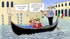 Cartoon: Unter Wasser (small) by Harm Bengen tagged italien gondel touristen urlaub regen dauerregen hochwasser harm bengen cartoon karikatur