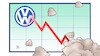 Cartoon: VW-Gewinnwarnung (small) by Harm Bengen tagged vw,gewinnwarnung,börse,aktien,dieselskandal,harm,bengen,cartoon,karikatur