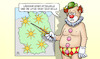 Cartoon: Witzewelle (small) by Harm Bengen tagged hitzewelle,witze,sommer,wetterkarte,clown,harm,bengen,cartoon,karikatur