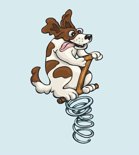 Cartoon: Springer Spaniel (medium) by Little Topper tagged dog,spaniel,spring,bounce,springer