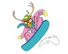 Cartoon: Ciervo Snowboard (small) by LeMommio tagged ciervo,snowboard