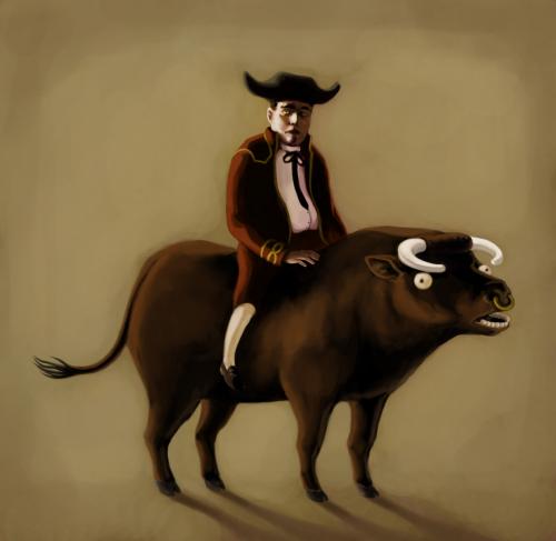 Cartoon: Taurus_ toro (medium) by Giulia tagged digital,painting,illustration