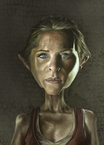 Cartoon: Carol The Walking Dead (medium) by jonesmac2006 tagged caricature