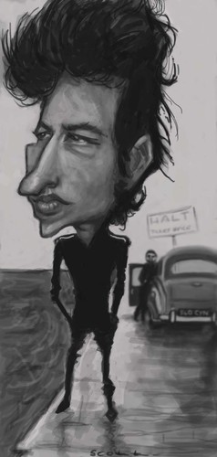 Cartoon: Dylan (medium) by jonesmac2006 tagged caricature