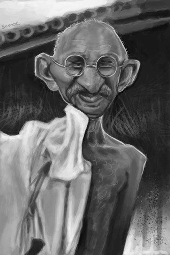 Cartoon: Ghandi (medium) by jonesmac2006 tagged caricature