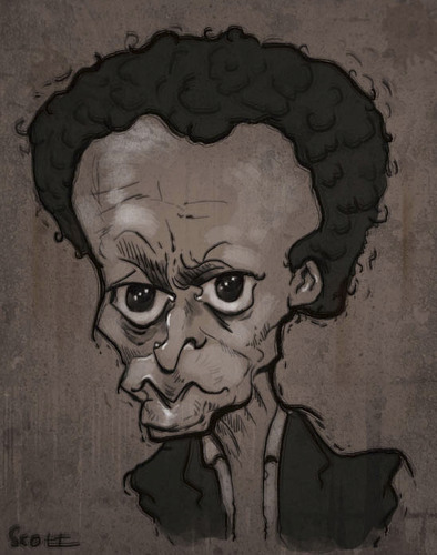 Cartoon: Miles Davis caricature (medium) by jonesmac2006 tagged miles,davis,caricature