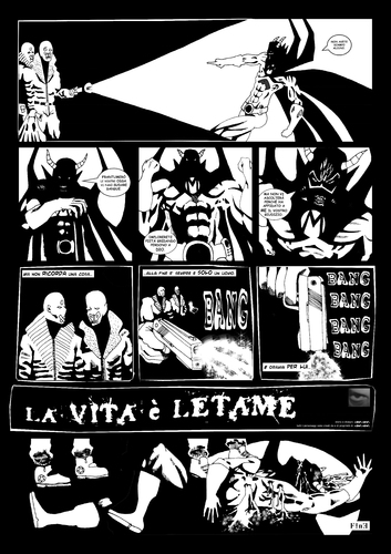 Cartoon: La Vita e Letame 2_2 (medium) by csamcram tagged heroe,super,superheroes,superheroe,supereroi,supereroe,superhelden,superheld,comics,white,black,cram,csam