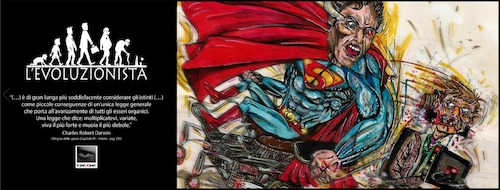 Cartoon: Superman vs StupidHawking 2 (medium) by csamcram tagged superman,vs,stupidhawking
