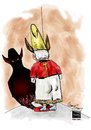 Cartoon: Papa Asino Diavolo (small) by csamcram tagged pope,papa,devil,diavolo,donkey,asino,csam,cram,csamcram