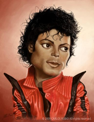 Cartoon: Michael Jackson (medium) by CarlosR tagged michael,jackson,caricature
