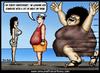Cartoon: You are too Thin (small) by Mike Baird tagged skinny,fat,happy,searching,love